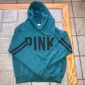 PINK | Small | Teal Graphic Logo Hoodie